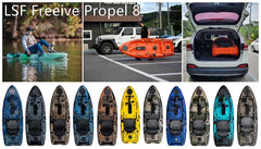 8FT Motorized Pedal Drive Kayak, HDPE Material, CE Certificate, Single Seat 2.5M for Fishing, Leisure, Patrol