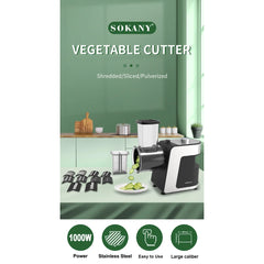 1000W 5-in-1 Electric Vegetable Chopper & Food Processor – Stainless Steel Multifunctional Slicer, Mixer & Cutter (220V)