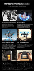 Xiaomi KY102 MAX Professional Drone – 10KM Range, Dual HD Camera, Obstacle Avoidance, Screen Control, Brushless Motor RC Quadcopter