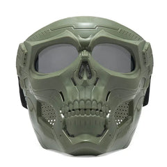 Skull Horror Motorcycle Mask Helmet – Open-Face Off-Road Helmet with Goggles | Cool Sports Riding Skull Mask for Bikers