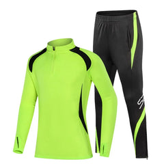 Kids’ Football Tracksuit – Warm Fleece Long Sleeve Soccer Sportswear Set with Sweatshirt & Jogging Jacket for Boys