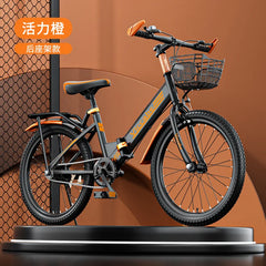 SKIG Folding Mountain Bike for Boys & Girls - 7-15 Years Old, Variable Speed, Lightweight & Durable Folding Bicycle for Kids, Teens, Camping, and Home Use