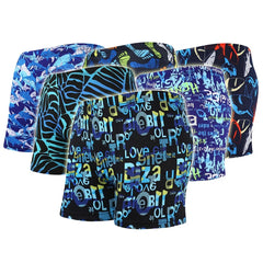 Multicolor Printed Adult Swimming Briefs – Breathable Men's Swim Trunks for Beach, Hot Springs & Drift