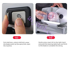 Multifunctional Electric Slicer – Lamb, Beef, Vegetable, Bread, and Sausage Slicing Machine