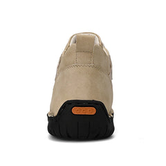 Handmade Leather Men’s Casual Sneakers – Breathable Ankle Boots for Outdoor Style & Comfort