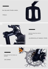 FJ&BDF 20-Inch Children's Mountain Bike – High Carbon Steel Frame, Lightweight with Shock Absorber & Double Disc Brakes | Outdoor Kids Bicycle