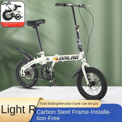 Grylls Fashion 12/14 Inch Folding Bike – Portable Lightweight Bicycle for Adults & Students | Compact Commuter Bike for Kids & Teens