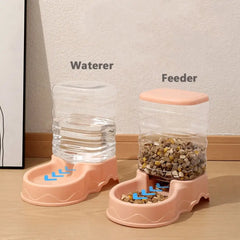 3.8L Automatic Pet Feeder & Water Dispenser – Durable PP Material Food & Drink Bowl for Large Cats and Dogs