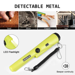 Metal Detector High Sensitivity Portable Waterproof Handheld GP-Pointer Detector for Silver Coin Gold Finder Locating