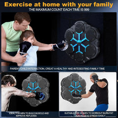 Funny Music Boxing Machine for Children – Smart Wall-Mounted Decompression Boxing Trainer with Interactive Music & LED Target Toy