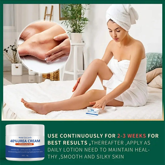50g Ultra Moisturizing Foot Cream – 40% Urea & Aloe Vera for Softening Cracked Feet & Gentle Exfoliation