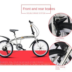 Motion 20-Inch Folding Bicycle – High Carbon Steel Frame, Anti-Skid Tires & Mountain Seat for Comfortable Riding