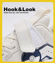 Cartoon Kids Sneakers – Classic Leather Casual Walking Shoes for Boys & Girls, Outdoor Fashion Footwear