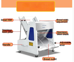 Multifunctional Fully Automatic Electric Toast Slicer – Precision Bread, Ham, Mantou, and Mushroom Cutter (Fixed Thickness)