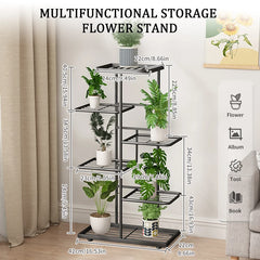 Multi-Tier Plant Stand - 4/6/8 Tier Flower Pot Shelf for Indoor & Balcony Storage