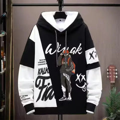 Men's Graphic Hoodie Autumn New High Street Hip Hop Casual Hoodie Men's Clothes Harajuku Printed Sweater Fashion Sweatshirt