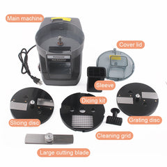 110V/220V Commercial Electric Vegetable Cutter & Chopper | Ham Mincer | Automatic Slicer & Grinder | Dicing Machine | Fruit & Potato Shredder