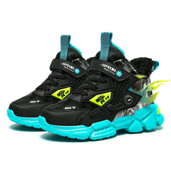 Boys' Fashion Sneakers – Thick-Soled, Warm & Comfortable Anti-Slip Outdoor Sports Shoes for Kids