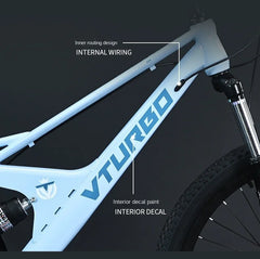 Full Suspension MTB Mountain Bike – Men’s Quad Bicycle with V-Brake/Disc Brake Options | Bicicletta Uomo | Durable Off-Road Bici