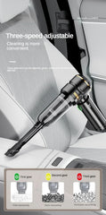 2-in-1 Portable Car Vacuum & Compressed Air Duster | High-Power Brushless Motor Wireless Handheld Cleaner | 15000Pa Suction for Home, Office & Auto Detailing