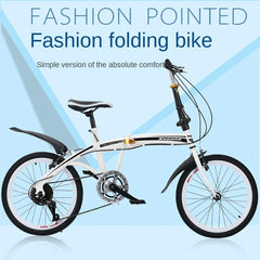 Motion 20-Inch Folding Bicycle – High Carbon Steel Frame, Anti-Skid Tires & Mountain Seat for Comfortable Riding