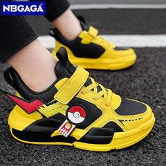 Cartoon Kids Sneakers – Classic Leather Casual Walking Shoes for Boys & Girls, Outdoor Fashion Footwear