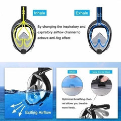 Underwater Scuba Anti Fog Full Face Diving Mask Snorkeling Respiratory Masks Safe Waterproof Swimming Equipment for Adult Kids