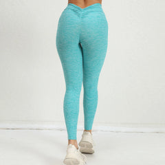 1/2PCS V-Back Halter Sports Bra & Scrunch Legging Set – Squat Proof, Pocket, Lycra Workout Yoga Gym Fitness Suit