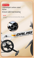 Grylls Fashion 12/14 Inch Folding Bike – Portable Lightweight Bicycle for Adults & Students | Compact Commuter Bike for Kids & Teens