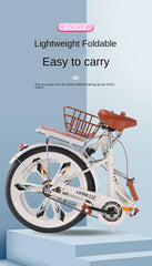 Folding Mountain Bike for Boys & Girls – Variable Speed Bicycle for Primary & Secondary School Students | 18", 20", 24" Sizes