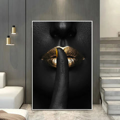 Modern African Woman Canvas Painting – Sexy Black Girl Scandinavian Wall Art Poster for Home Decor & Gifts