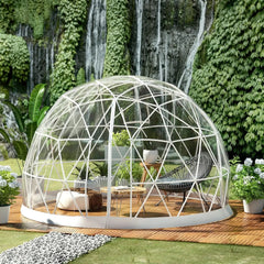 Garden Dome Igloo Tent 9.5 ft x 5.8 ft – Upgraded Transparent Greenhouse Dome with TPU Cover & Polyester Mesh for Outdoor Use