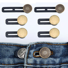 6 Pcs Jeans & Pants Button Extenders | Universal Waist Expander for Men & Women | Instant Belt Extension Solution