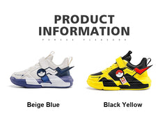 Cartoon Kids Sneakers – Classic Leather Casual Walking Shoes for Boys & Girls, Outdoor Fashion Footwear