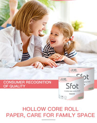 8 Rolls Household Paper Towels – Thickened 5-Layer Core Roll Toilet Paper for Home & Bathroom Use