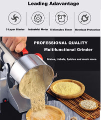 BioloMix 800g/700g Grains, Spices, Herbs, Cereal, Coffee Dry Food Grinder Mill – Gristmill Flour Powder Crusher