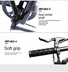 Cooya 20-Inch Folding Bicycle for Men & Women – Ultra Lightweight & Portable, No Installation Required | Adult Variable Speed Bicycle