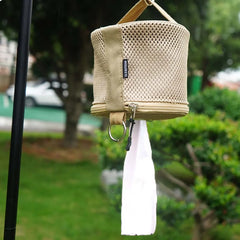 Portable Camping Tissue Case | Roll Paper Storage Bag with Hook | Tent Hanging Napkin Holder