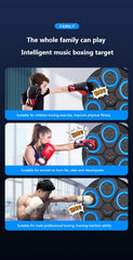 Music Boxing Machine – Smart Bluetooth Wall-Mounted Boxing Trainer | Electronic Punching Target for Home Gym & Fitness