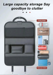 SEAMETAL Car Backseat Organizer – Multi-Pocket Storage Bag with Foldable Tablet Tray & Large Capacity