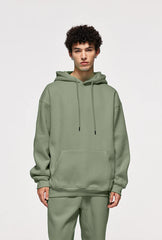 INFLATION 350gsm Thick Velvet Tracksuit – Unisex Solid Color Jogging Suit | 2023 Trendy Matching Fleece Sweatpants & Hoodie Set