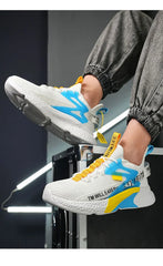 Men’s Lightweight Mesh Sneakers – Breathable Summer Running & Walking Shoes, Elastic Casual Outdoor Sports Trainers