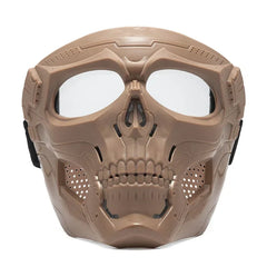 Skull Horror Motorcycle Mask Helmet – Open-Face Off-Road Helmet with Goggles | Cool Sports Riding Skull Mask for Bikers