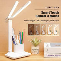 Energy-Saving USB Double Lamp LED Foldable Reading Light with Mobile Phone Bracket – Desk Study Lamp for Children, Bedroom & Table