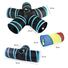 Foldable Cat Tunnel – Interactive Pet Toy with Breathable Material & Crinkle Paper for Indoor Play