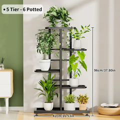 Multi-Tier Plant Stand - 4/6/8 Tier Flower Pot Shelf for Indoor & Balcony Storage