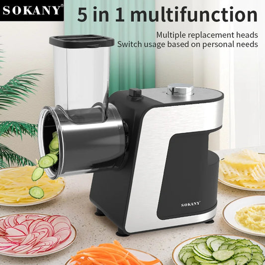 1000W 5-in-1 Electric Vegetable Chopper & Food Processor – Stainless Steel Multifunctional Slicer, Mixer & Cutter (220V)