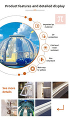 Transparent PC Geodesic Dome Tent – Clear Round Igloo House for Catering, Events, Hotel Resorts & Luxury Celebrations