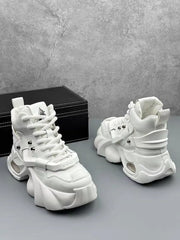 Brand Designer Men's Shoes Fashion High Top Platform Sneaker Street Trend Casual Shoes for Men Height Increasing Shoes Tenis2024