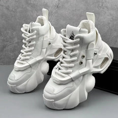 Brand Designer Men's Shoes Fashion High Top Platform Sneaker Street Trend Casual Shoes for Men Height Increasing Shoes Tenis2024